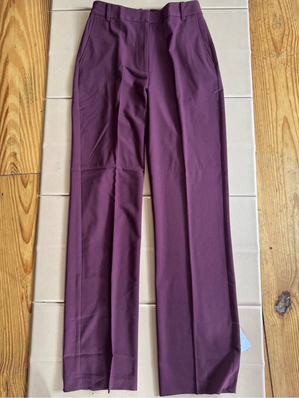 ASOS Tall Plum Straight-Leg Trousers
